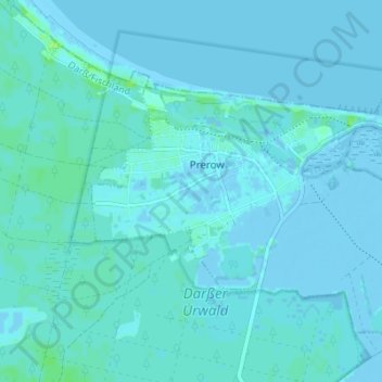 Topografische kaart Brake, hoogte, reliëf