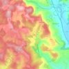 Topografische kaart Jouannes, hoogte, reliëf