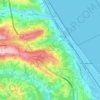 Topografische kaart Forchetta, hoogte, reliëf