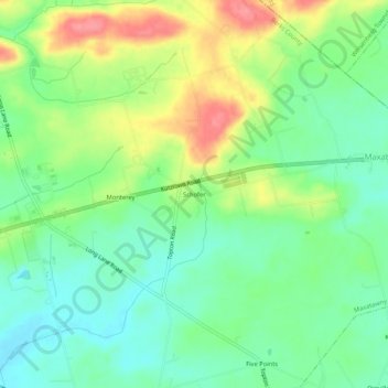 Topografische kaart Schofer, hoogte, reliëf