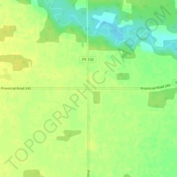 Topografische kaart Stephenfield, hoogte, reliëf