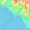 Topografische kaart Los Caideros, hoogte, reliëf