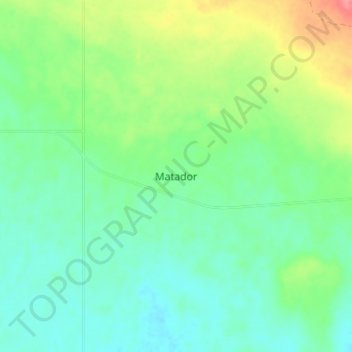 Topografische kaart Matador, hoogte, reliëf