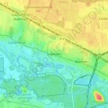 Topografische kaart Stahmeln, hoogte, reliëf