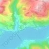 Topografische kaart La Treille, hoogte, reliëf