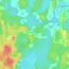Topografische kaart Kitigan Zibi, hoogte, reliëf