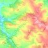 Topografische kaart Sauvagnat, hoogte, reliëf