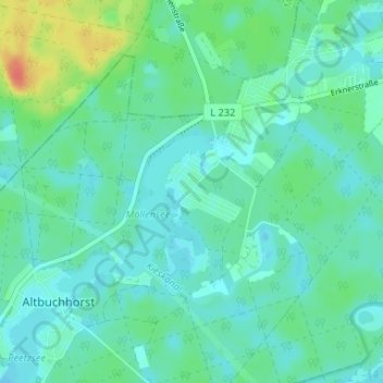 Topografische kaart Finkenstein, hoogte, reliëf