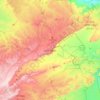 Topografische kaart Mitspe Ramon, hoogte, reliëf