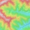Topografische kaart Trogoni, hoogte, reliëf
