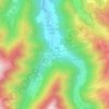 Topografische kaart Tramesaygues, hoogte, reliëf