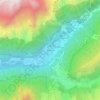 Topografische kaart Bondione, hoogte, reliëf