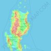 Topografische kaart Isabela, hoogte, reliëf