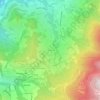 Topografische kaart Les Berts, hoogte, reliëf
