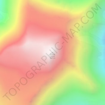 Topografische kaart Mount Steele, hoogte, reliëf