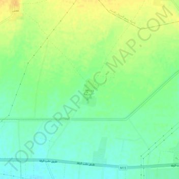 Topografische kaart Wadi'a, hoogte, reliëf