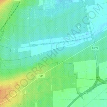 Topografische kaart Polen, hoogte, reliëf