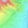 Topografische kaart Las Caitanas, hoogte, reliëf