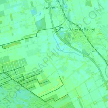 Topografische kaart Bätholt, hoogte, reliëf