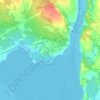Topografische kaart Gesgapegiag, hoogte, reliëf