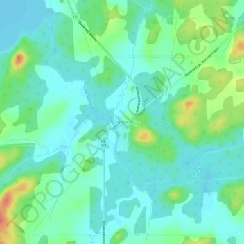 Topografische kaart Rollet, hoogte, reliëf