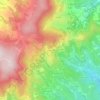 Topografische kaart Les Saignes, hoogte, reliëf