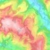 Topografische kaart Les Magnats, hoogte, reliëf