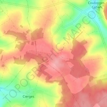 Topografische kaart Reddy, hoogte, reliëf