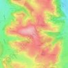 Topografische kaart Eschers, hoogte, reliëf
