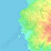 Topografische kaart Mezou Milin Avel, hoogte, reliëf