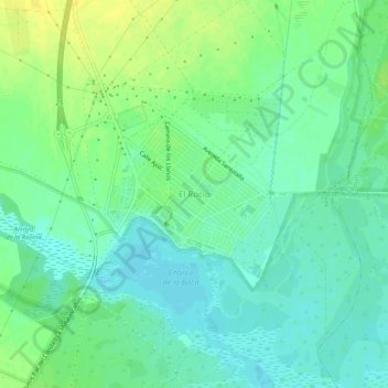 Topografische kaart El Rocío, hoogte, reliëf