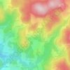 Topografische kaart La Renaudie, hoogte, reliëf