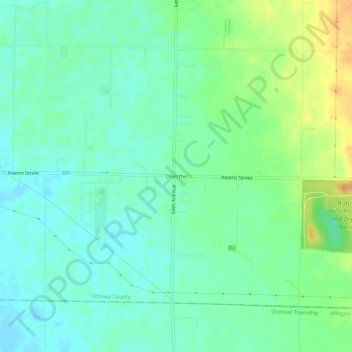 Topografische kaart Drenthe, hoogte, reliëf