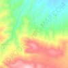 Topografische kaart Çomar, hoogte, reliëf