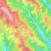 Topografische kaart La Poursille, hoogte, reliëf