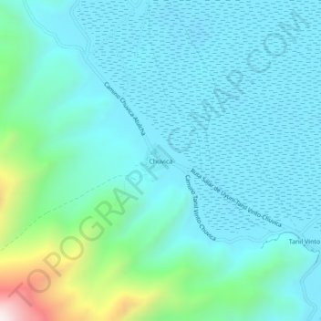 Topografische kaart Chuvica, hoogte, reliëf