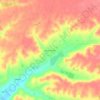 Topografische kaart Água Travessa, hoogte, reliëf