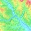 Topografische kaart Les Ponts Tarrets, hoogte, reliëf