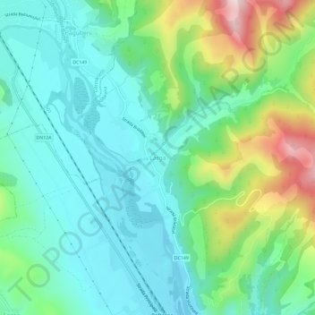 Topografische kaart Larga, hoogte, reliëf