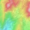 Topografische kaart Les Guillets, hoogte, reliëf