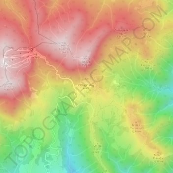 Topografische kaart Villaggio degli Aracci, hoogte, reliëf
