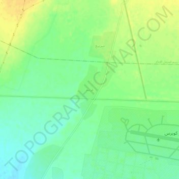 Topografische kaart `Arbid, hoogte, reliëf