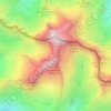 Topografische kaart Aguja Cadier, hoogte, reliëf