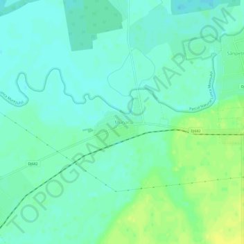 Topografische kaart Munar, hoogte, reliëf