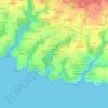Topografische kaart Kerampellan, hoogte, reliëf