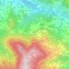 Topografische kaart Pradelle, hoogte, reliëf