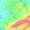 Topografische kaart Mougau Bihan, hoogte, reliëf