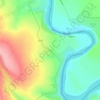 Topografische kaart Iorga, hoogte, reliëf