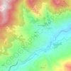 Topografische kaart Zibana, hoogte, reliëf