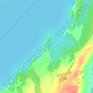Topografische kaart Scugog Point, hoogte, reliëf
